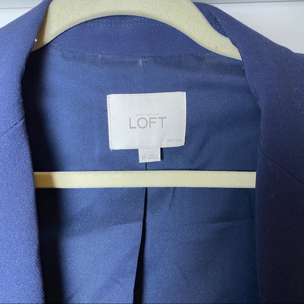 Navy Feminine Fit 2 Button Blazer